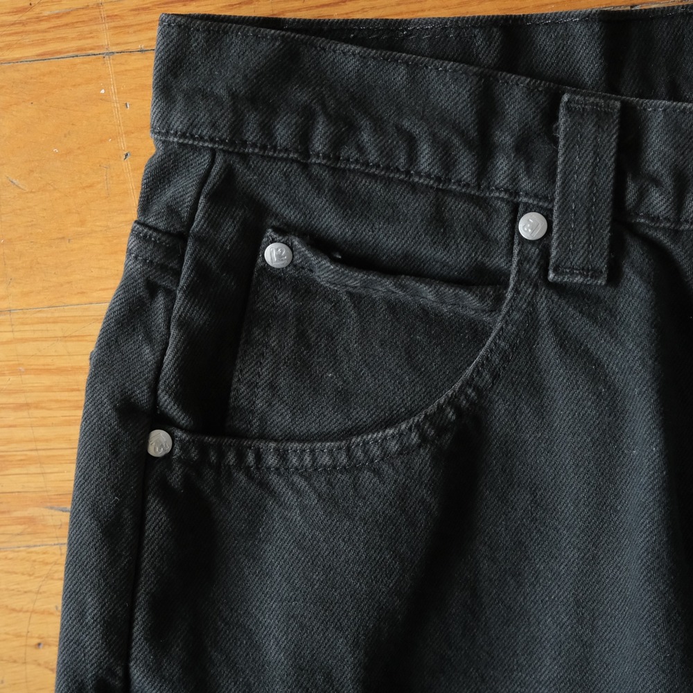 Levis Baggy Fit Jeans Mens Black Raw Hem Vintage Y2K 33x30 Streetwear Skater - Picture 5 of 12